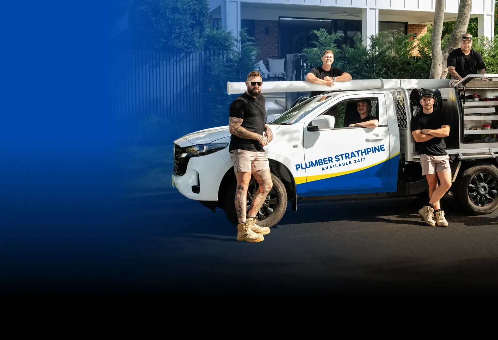 Plumber Strathpine team with the ute